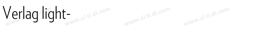 Verlag light字体转换